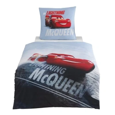 Imagen de MTOnlinehandel Disney Cars Juego de cama (135 x 200 cm, franela, 1 funda almohada 80 nórdica 135 100% algodón)