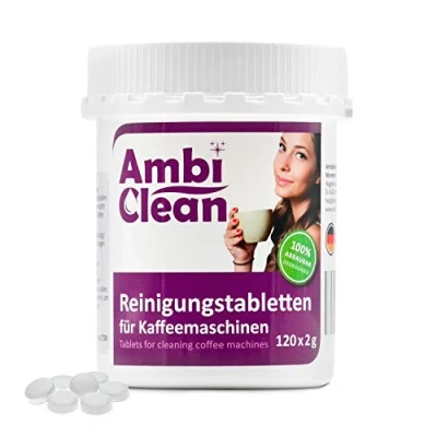 Imagen de AmbiClean Pastillas de limpieza para cafeteras automáticas y máquinas café 120