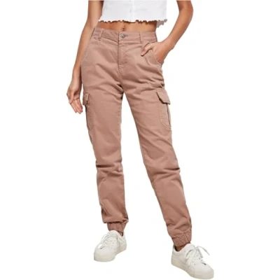 Imagen de Urban Classics HIGH Waist Pantalones cargo, Mujer, Talla: 26, Duskrose