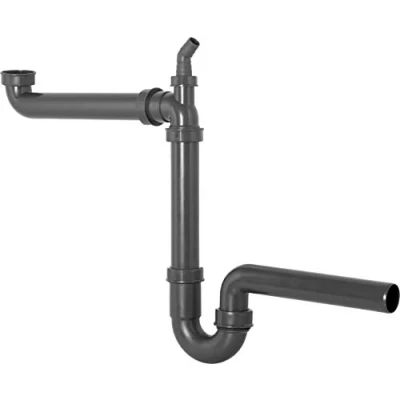 Imagen de Cornat Rezyklat T353103R Tapón de olor para fregadero (1 1/2 x 40 mm, con conector aparatos, fabricado plásticos reciclados, en Alemania)