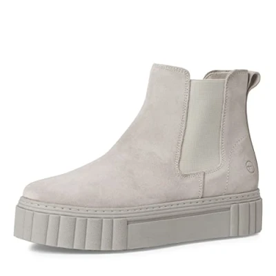 Imagen de Tamaris Damen 1 25460 41, Botas Estilo Chelsea Mujer, Light Grey, 36 EU