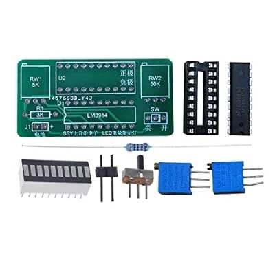 Imagen de DIY Kits LM3914 Módulo de pantalla capacidad batería probador LED indicador nivel kit soldadura 2,4 20 V disponible