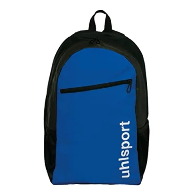 Imagen de uhlsport ESSENTIAL BACKPACK Mochila para deportes Indoor Outdoor gym Fútbol Balonmano multifuncional que repele la suciedad y el agua azul/negro/blanco 20 litros