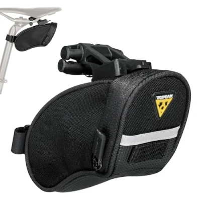 Imagen de Topeak Paquete de cuña Aero, con fijador F11, Micro, Negro, Largo x Ancho Alto 6.6 14 8.1 cm / 2.6 Pulgadas 5.5 3.2