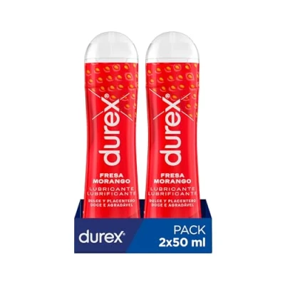Imagen de Durex Lubricante Sabor Y Aroma Fresa De Base Agua 2x50ml