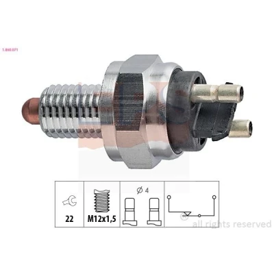 Imagen de EPS 1.860.071 Interruptor, piloto de marcha atrás Made in Italy OE Equivalent OPEL: Omega A Berlina