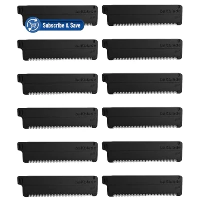 Imagen de Bakblade 2.0 Lote de Cuchillas Repuesto para Afeitadora Corporal Masculina y Elite con Tecnología Dryglide 12