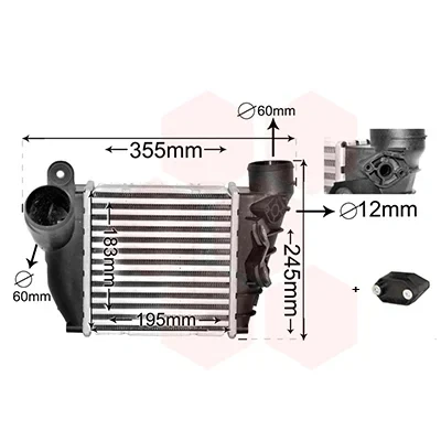 Imagen de VAN WEZEL *** IR PLUS 58004200 Intercooler sin sensor, con tapones, taladro para sensor accesorios VOLKSWAGEN: Golf 4, 4 Variant