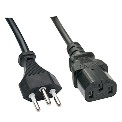 Imagen de Lindy Cable de alimentación IEC 30418 Suiza 3 m, Color Negro
