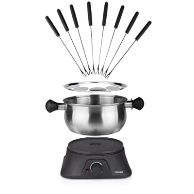 Imagen de Tristar FO 1106 Aparato para Hacer Fondue, Acero Inoxidable, Negro, 1.3 litros