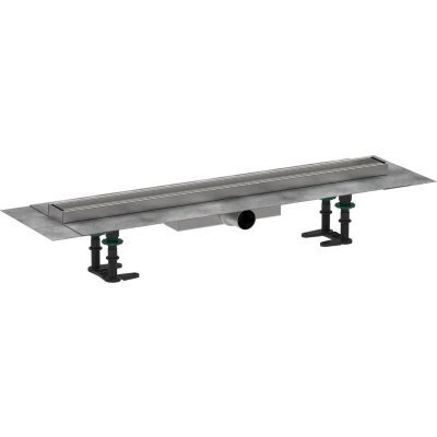 Imagen de hansgrohe RainDrain Compact, compact set completo de desagüe lineal ducha, canaleta ducha 700mm alicatable, canal drenaje para instalación plana