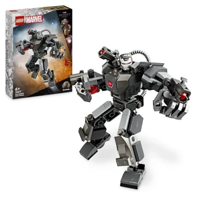 Imagen de Lego Marvel Armadura Robótica de Máquina Guerra, Figura Acción Juguete con Armas: 3 Cañones Que Disparan, Personaje Superhéroe UCM, Regalo para Cinéfilos, Niños y Niñas 6 Años o Más 76277