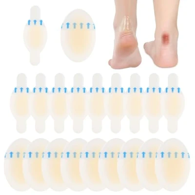 Imagen de iLamvie 20 Piezas Apósitos Para Ampollas,Parche Ampollas Los Pies,Tiritas Deportivas, Venda Adhesiva Impermeable,Prevención De En Pies, Dedos Y Talones