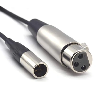 Imagen de SiYear Mini XLR Stecker auf Buchse Mikrofonkabel für Blackmagic Pocket 4K Kamera Video Assist 4K, 3 poliges Pro Revers Audiokabel (1,5 m)