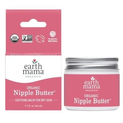 Imagen de Tierra Mamá Ángel Bebé B001FB5LYI Cofre de alimentación Nipple Mantequilla, transparente, 5.72cm x