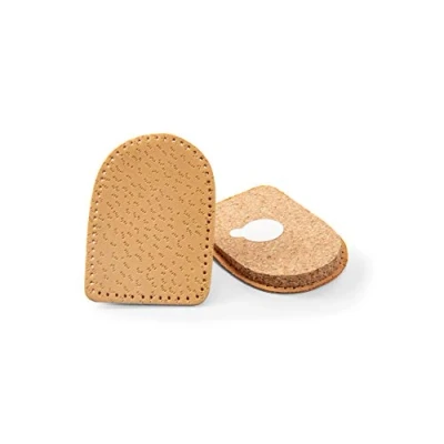 Imagen de Elevación Ortopédica del talón, Cuero Auténtico y Corcho Natural, con Parte Trasera Autoadhesiva, Alivio de la Tendinitis Tendón Aquiles Dolor en el Kaps Corled, 1 par (Mujeres/EUR 35 40)