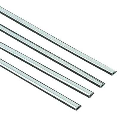 Imagen de Cartrend 70183 Protector de bordes puertas cromadas, set 4 piezas, 2 unidades a 87 cm + 67