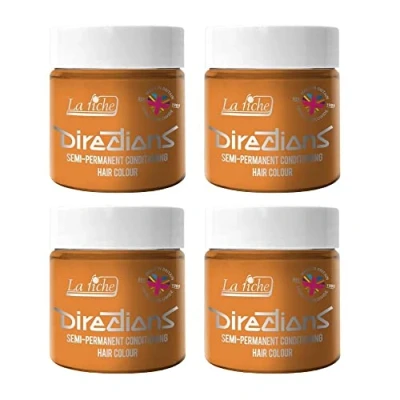Imagen de 4 x La Riche Directions Semi Permanent Hair Color Bote de 100 ml (Apricot)