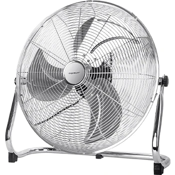 Imagen de Aigostar Clover 33QNV Ventilador Industrial Power Fan, 100W 3 Velocidades de Suelo Silencioso, Ajustable 135º, Aspas Metálicas, 51cm Diseño Completo Metal Cromado