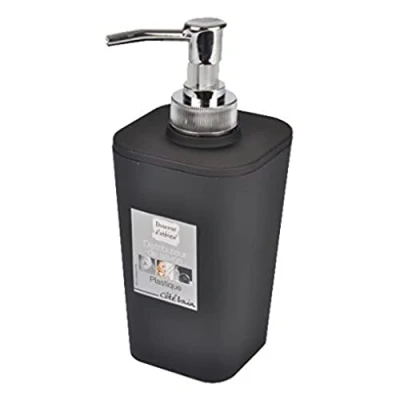 Imagen de Douceur d&#039;Intérieur En el Interior del dispensador jabón Suavidad Efecto 6ASB227NR Soft Touch Negro 7 x 17.5 cm