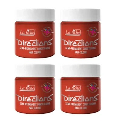 Imagen de 4 x La Riche Directions Semi Permanent Hair Color Bote de 100 ml (Tangerine)