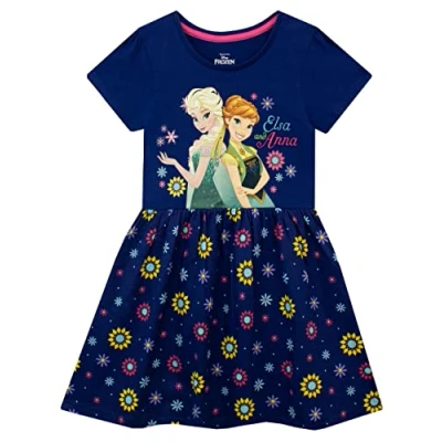Imagen de Disney Vestido para niñas El Reino de Hielo Frozen Azul 9 10 Años