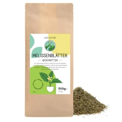 Imagen de Té de Melissa 500g Alpi Nature, Hojas Melisa Cortadas, Bálsamo Limón para la Preparación Infusión y Hierbas