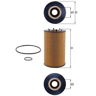 Imagen de MAHLE ORIGINAL OX 435D Filtro de aceite Cartucho filtrante MAN: TGX
