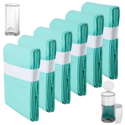 Imagen de 6 unidades para cubos de pañales compatibles con Korbell, 16 L, bolsas relleno, pañales, basura eliminación resistentes a olores