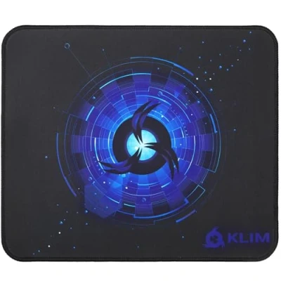 Imagen de KLIM Alfombrilla de ratón M Superficie Amplia Gaming Grande Base Goma Antideslizante con Textura Alta precisión 320 x 270 4 mm Azul