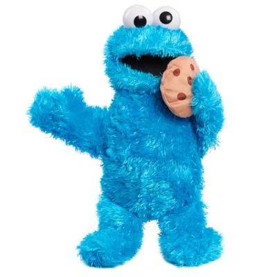 Imagen de Just Play Peluche Sesame Street Nom Cookie Monster, de 34,3 cm, con Sonidos y Movimiento, Color Azul, Interactivo, Juguetes para niños a Partir 18 Meses