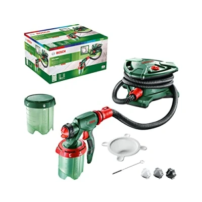 Imagen de Bosch Sistema de Pulverización pintura PFS 7000 1400 W (2 depósitos 1000 ml, 3 boquillas para mural, lacas colores y barnices, filtro pintura)