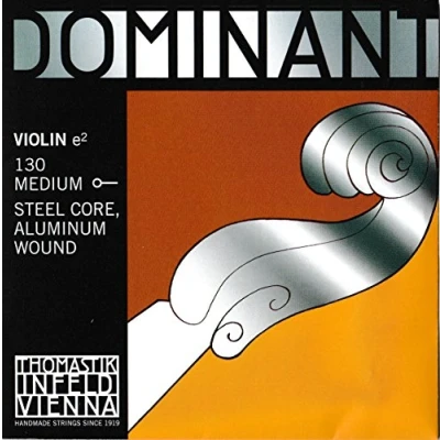 Imagen de Thomastik cuerda suelta para 4/4 violín dominant mi núcleo de acero, entorchado aluminio, mediana, bola.