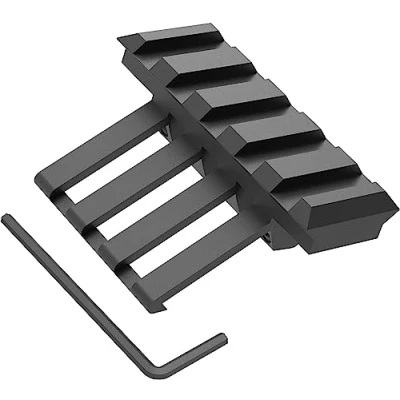 Imagen de ACEXIER Táctico 30 Grados 5 Ranuras Offset Rail Mount Adaptador de bajo Perfil Picatinny Weaver Side para Linterna láser Red Dot Sight
