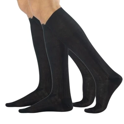 Imagen de Calzitaly 2 PACK Calcetines hasta la rodilla, Hombre, Talla: 39 41, Black