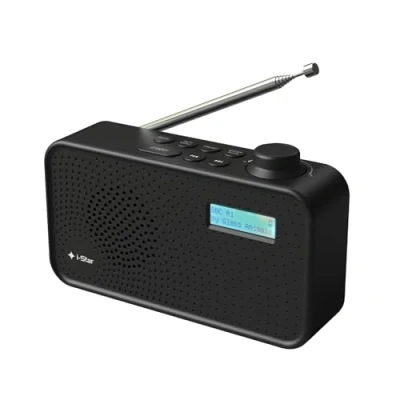 Imagen de Radio Portatil Dab/Dab+ y FM Digital, Pequeña, Transistores con Batería Recargable Alimentado por Red Principal Negro