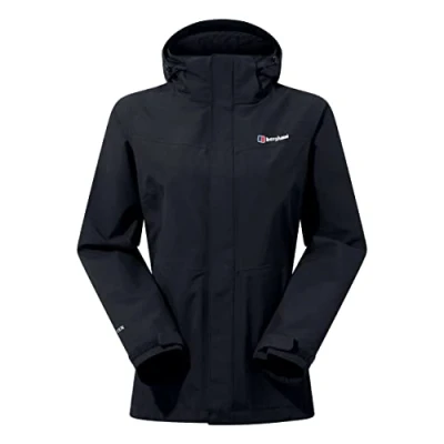 Imagen de Berghaus Hillwalker Interactive Gore Tex Chaqueta impermeable para Mujer, interactivo, 422245BP6, Negro/Negro, 44