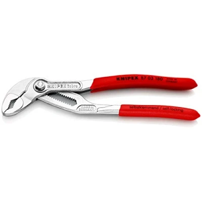 Imagen de Knipex Cobra® Tenaza para bombas de agua cromado, recubiertos plástico antideslizante 180 mm 87 03