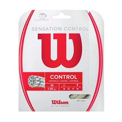 Imagen de Wilson Sensation Control 16, Cordaje Para Raquetas Unisex Adulto, Blanco (White), 12 2 M