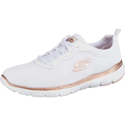 Imagen de Skechers Flex Appeal 3.0 First Insight, Sneakers Mujer, Blanco (White Mesh Rose Gold Trim), 37 EU