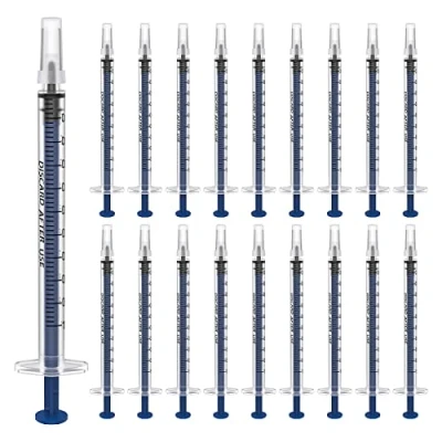 Imagen de 1ml Esteril Jeringa de Plastico Sin Aguja con Tapa, 50Pack Desechable, Herramientas Medición Dispensación para Laboratorios Mascota,Perfumes,Lubricantes,Sellantes (1ml)