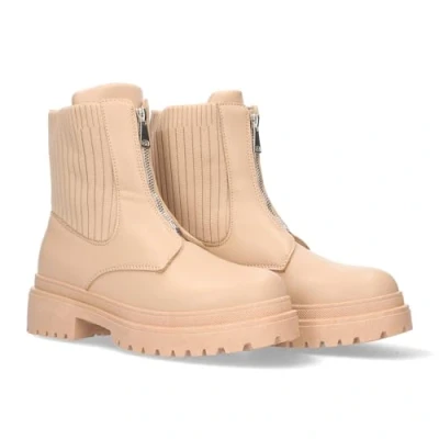 Imagen de 77654 Botin Comodo para Mujer, Material Elastico en la Cana y Cerradura de Cremallera.. Talla 38 Camel