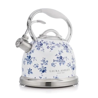 Imagen de VQ Laura Ashley China Rose Hervidor Agua Induccion de 2,5 Litros Tetera Inducción Ebullición Rápida con Mango Enfriado Recubierto Silicona para Cocina Gas, u Otras Estufas