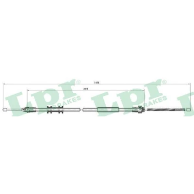 Imagen de LPR C0703B Cable de Freno Mano 1440/1080 Tambor RENAULT: Kangoo I, I Express