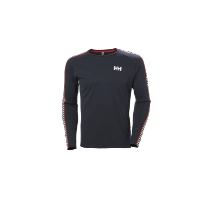 Imagen de Helly Hansen LIFA Active Stripe CREW Camiseta de manga larga, Hombre, Talla: Medium, Navy