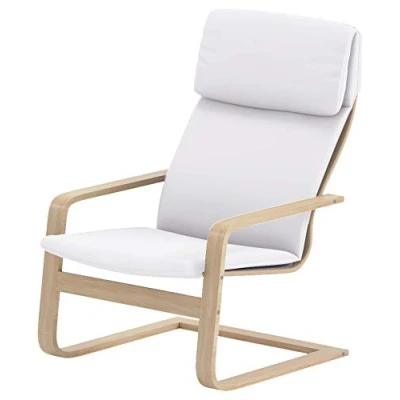 Imagen de Custom Slipcover Reemplazo Solamente! La Silla no está incluida. Funda de Algodón para Sillón IKEA Pello (Algodón Blanco)