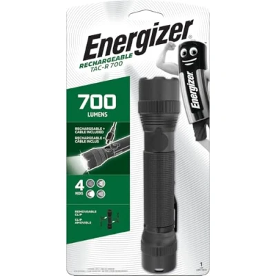 Imagen de Energizer Linterna LED Recargable, Tactica, Resistencia al Agua, 700 Lumenes, Cable USB Incluido