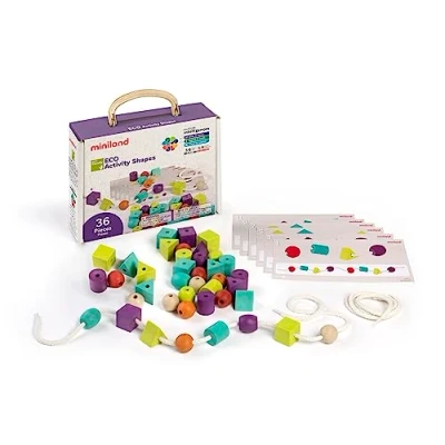 Imagen de Miniland Ecofriendly Metro Juego de matemáticas Material sostenible, Multicolor (32257)
