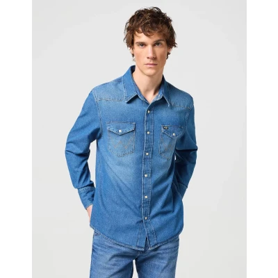 Imagen de Wrangler 27MW Camisa, Hombre, Talla: XXL, Icon mid stone