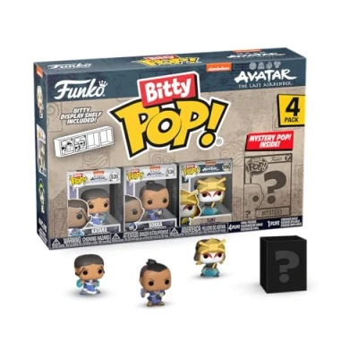 Imagen de Funko Bitty Pop! Avatar: TLA Katara 4PK Katara, Sokka, Suki Y una Minifigura Misteriosa Sorpresa 0.9 Inch (2.2 Cm) The Last Airbender la Leyenda de Aang Coleccionable Fans